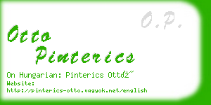 otto pinterics business card